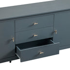 Oakham Wide Sideboard with Drawers, Stormy Blue