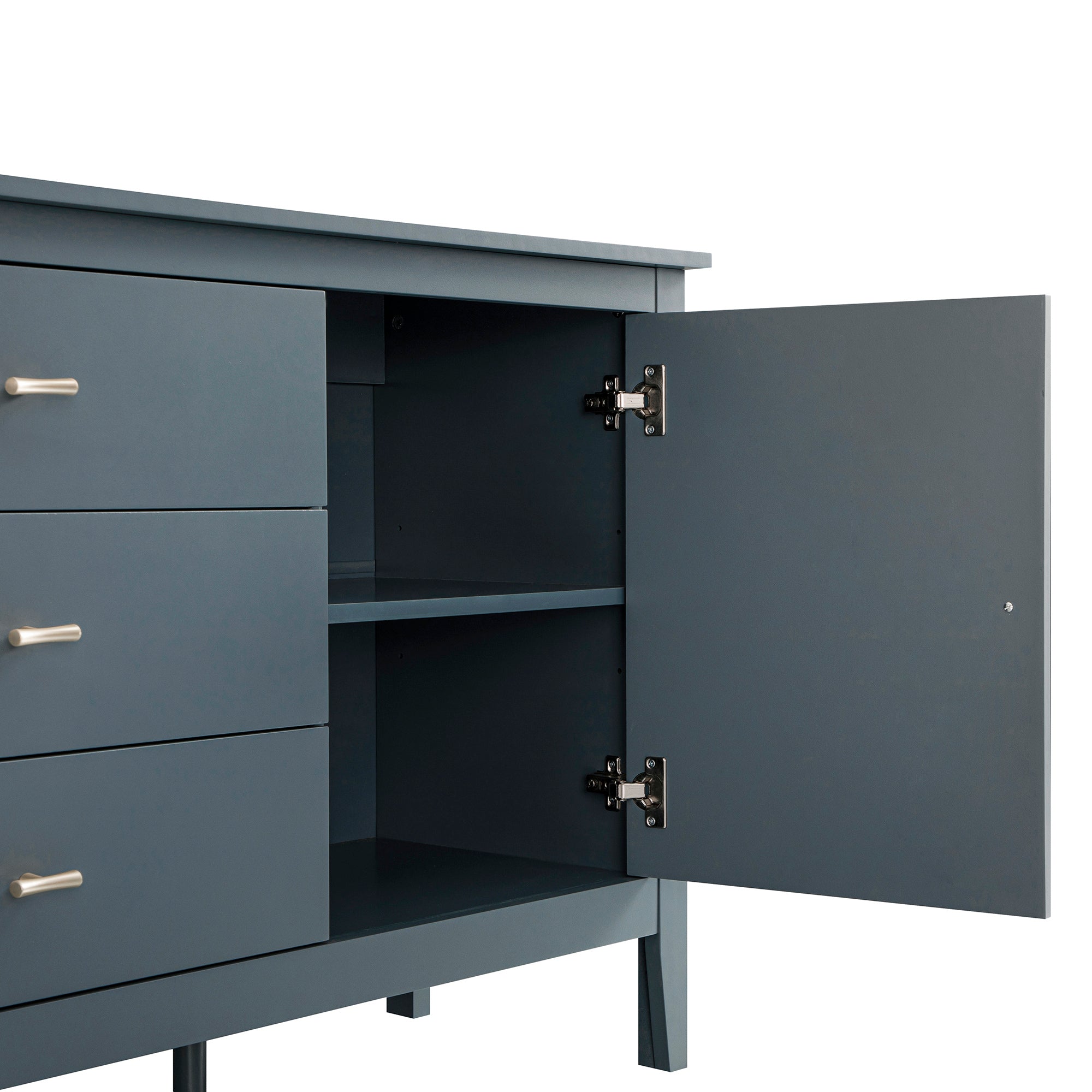 Oakham Wide Sideboard with Drawers, Stormy Blue