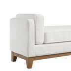 Dipley Beige Boucle Upholstered Bench