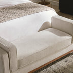 Dipley Beige Boucle Upholstered Bench