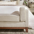 Dipley Beige Boucle Upholstered Bench