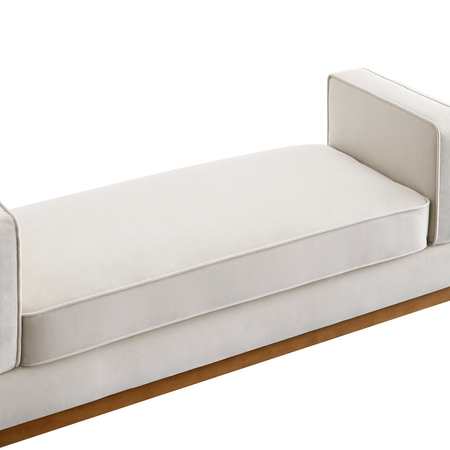 Dipley Champagne Velvet Upholstered Bench