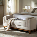 Dipley Champagne Velvet Upholstered Bench