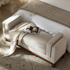 Dipley Champagne Velvet Upholstered Bench
