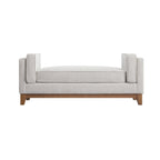 Dipley Oatmeal Woven Fabric Upholstered Bench