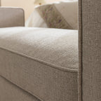 Dipley Oatmeal Woven Fabric Upholstered Bench