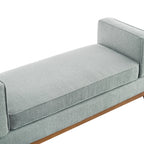 Dipley Sage Woven Fabric Upholstered Bench