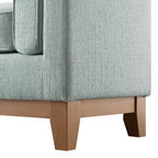 Dipley Sage Woven Fabric Upholstered Bench