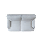 Daphnis Blue Striped Linen Blend Sofa, 2-Seater