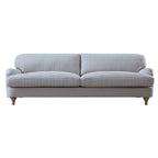 Daphnis Blue Striped Linen Blend Sofa, 3-Seater