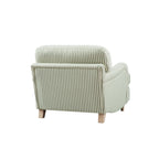 Daphnis Green Striped Linen Blend Sofa, 1-Seater