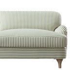 Daphnis Green Striped Linen Blend Sofa, 3-Seater
