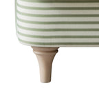 Daphnis Green Striped Linen Blend Sofa, 3-Seater