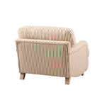 Daphnis Ochre Striped Linen Blend Sofa, 1-Seater