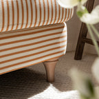 Daphnis Ochre Striped Linen Blend Sofa, 1-Seater