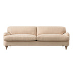 Daphnis Ochre Striped Linen Blend Sofa, 3-Seater