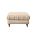 Daphnis Ochre Striped Linen Blend Footstool