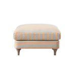 Daphnis Ochre Striped Linen Blend Footstool