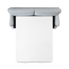 Daphnis Blue Striped Linen Blend Sofa Bed, Large 3-Seater