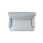 Daphnis Blue Striped Linen Blend Fabric Sofa Bed, Loveseat