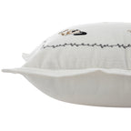 Whimsical Animals Feline Fine Hand Embroidered Cushion