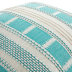 Hattie Blue Embroidered 100% Linen Cushion