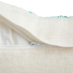 Hattie Blue Embroidered 100% Linen Cushion