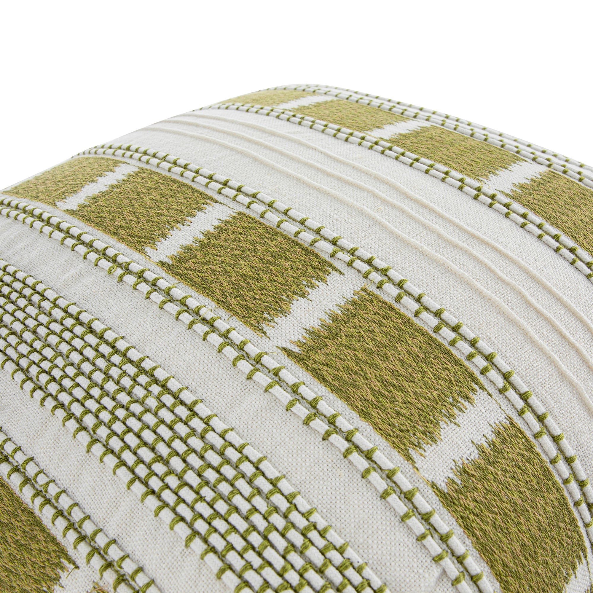 Hattie Green Embroidered 100% Linen Cushion