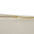 Jasmina Cream Floral Embroidered Linen Blend Tassel Cushion