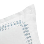 Milano Air Force Blue Knot Embroidered Cotton Cushion