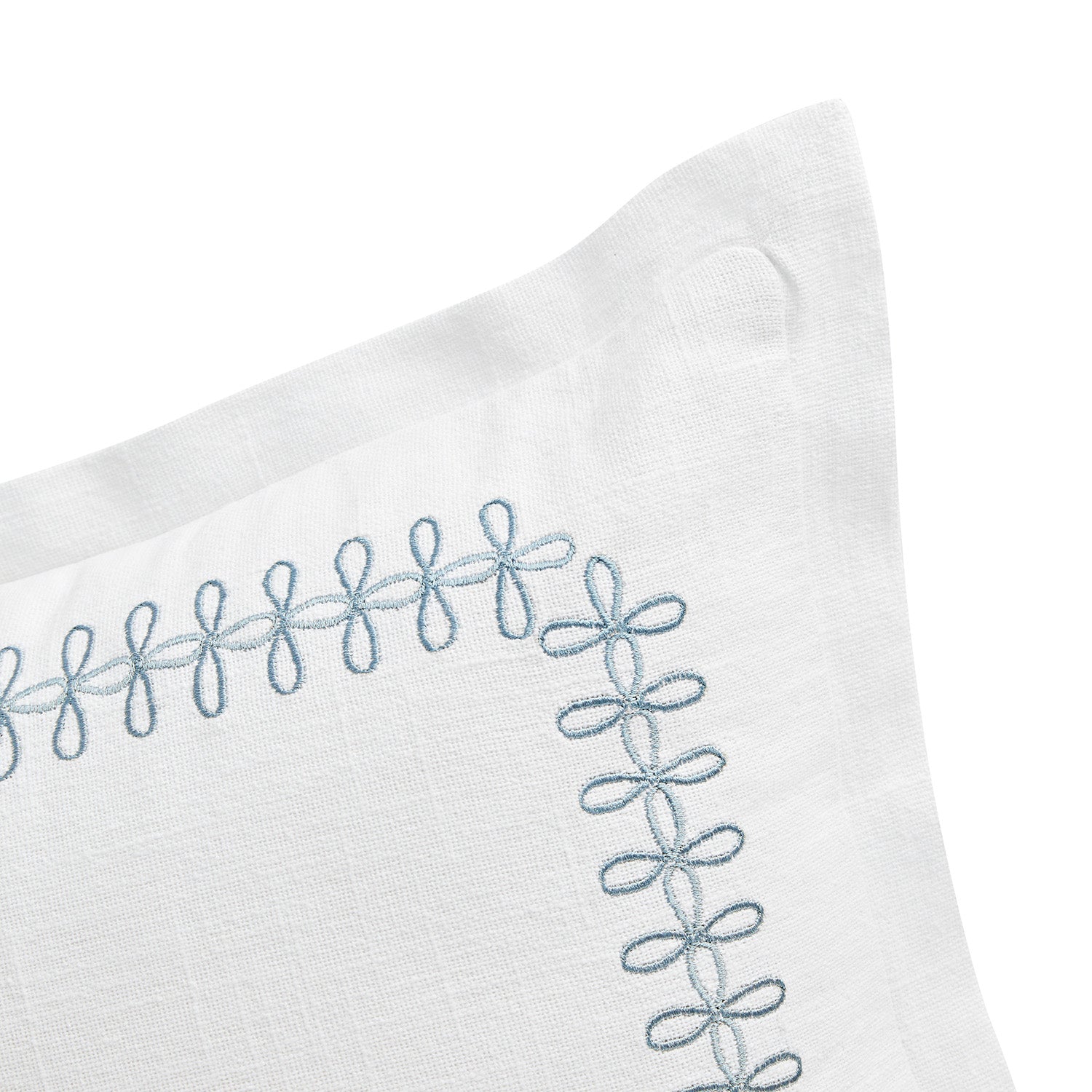 Milano Air Force Blue Knot Embroidered Cotton Cushion