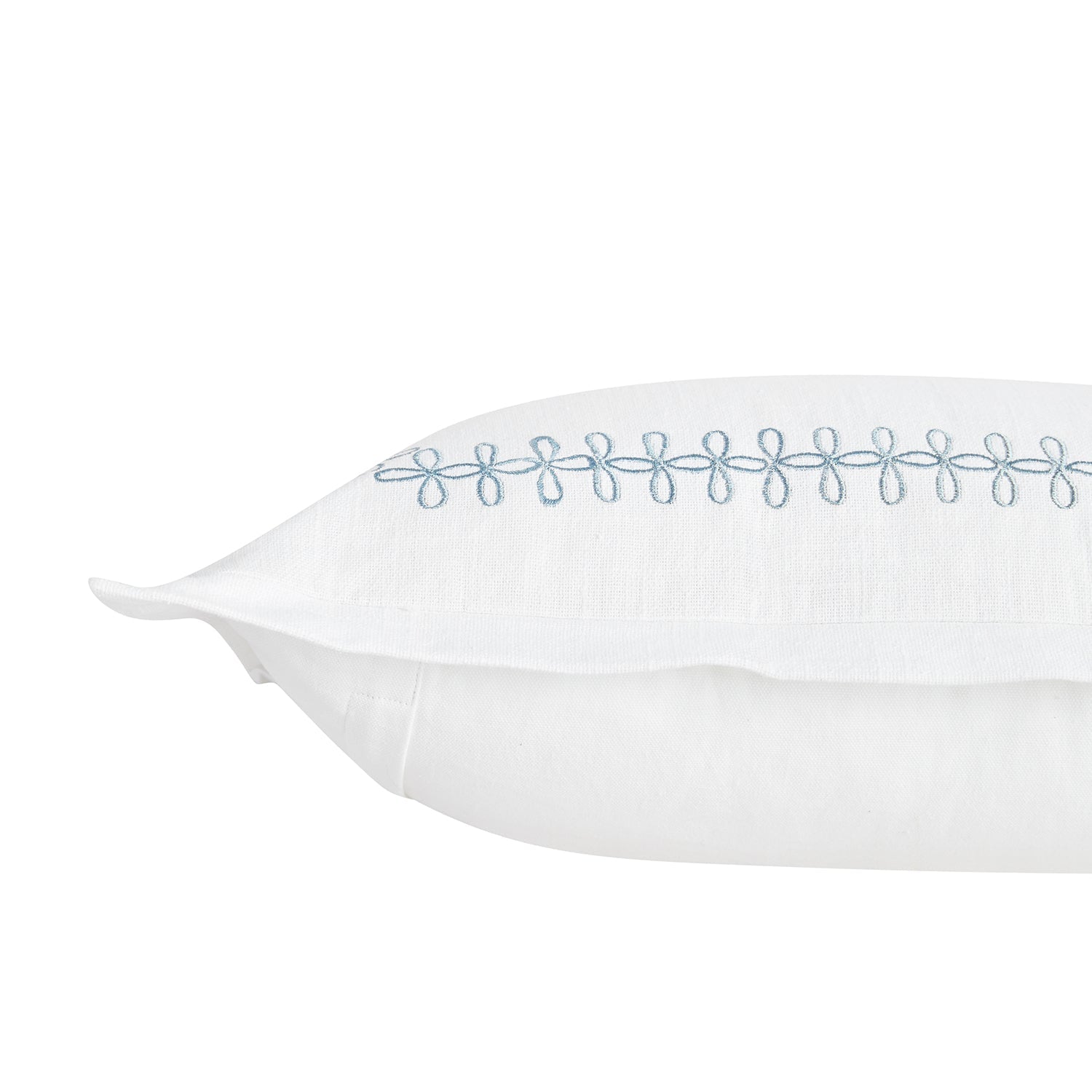 Milano Air Force Blue Knot Embroidered Cotton Cushion