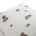 Whimsical Animals Otterly Adorable Hand Embroidered Cushion