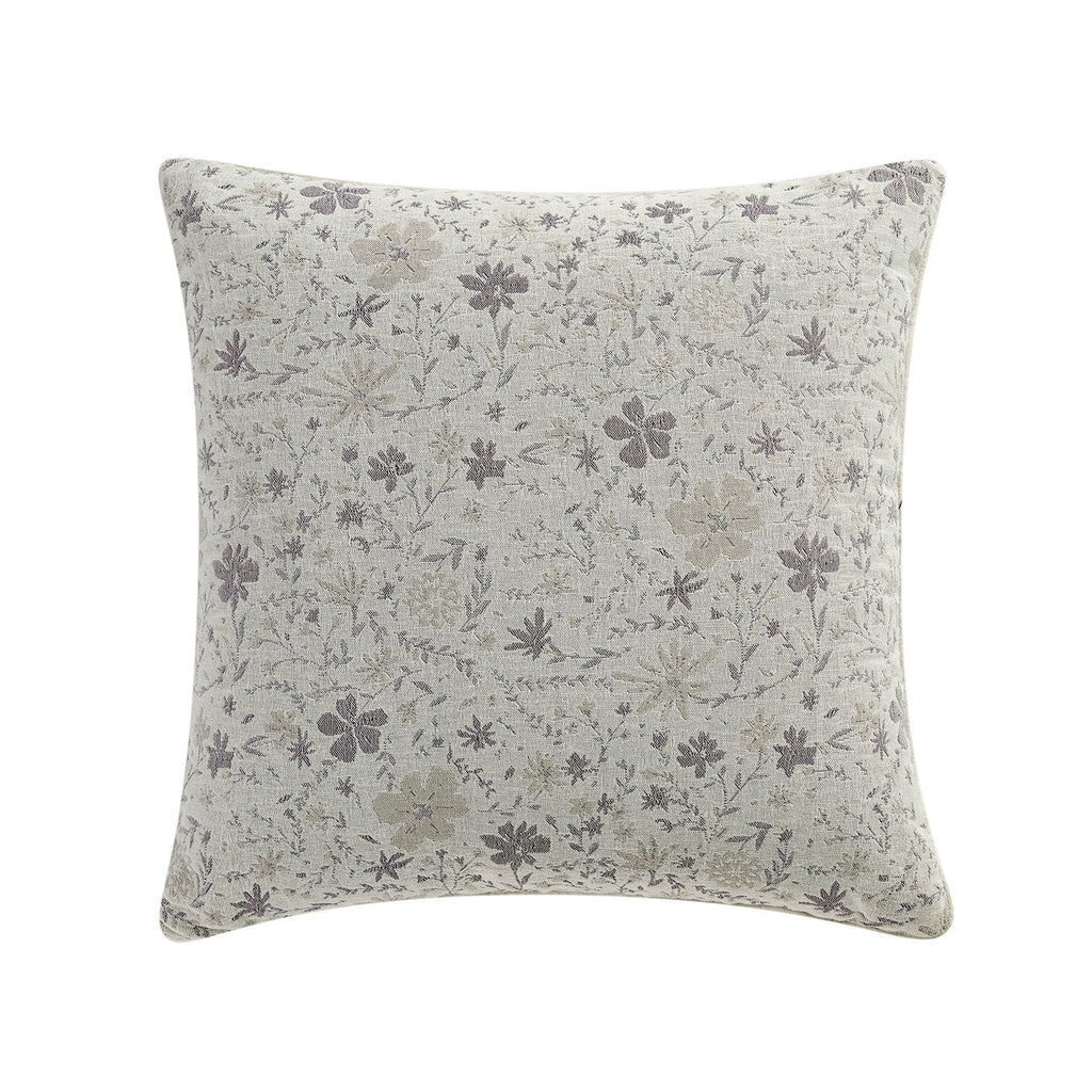 Penelope Grey Ditsy Floral Jacquard Cotton Cushion