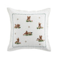 Whimsical Animals Playful Pooches Hand Embroidered Cushion