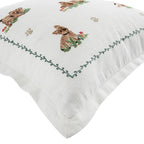 Whimsical Animals Playful Pooches Hand Embroidered Cushion