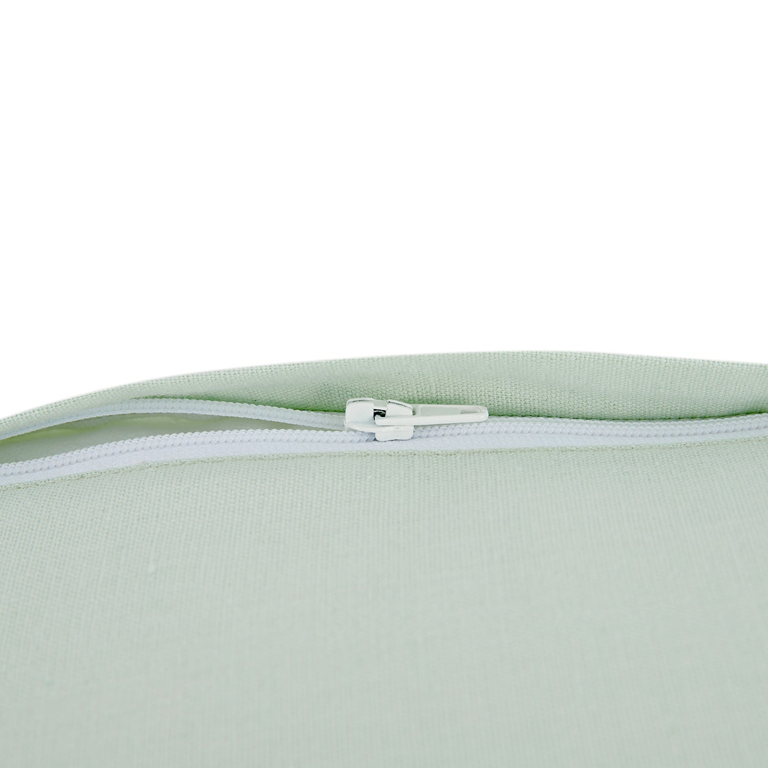 Meadow Seafoam Green Sprig Embroidered Linen Blend Cushion