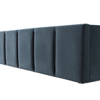 Hana Ottoman Storage Bed, Aegean Blue Velvet