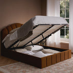 Hana Ottoman Storage Bed, Cinnamon Velvet