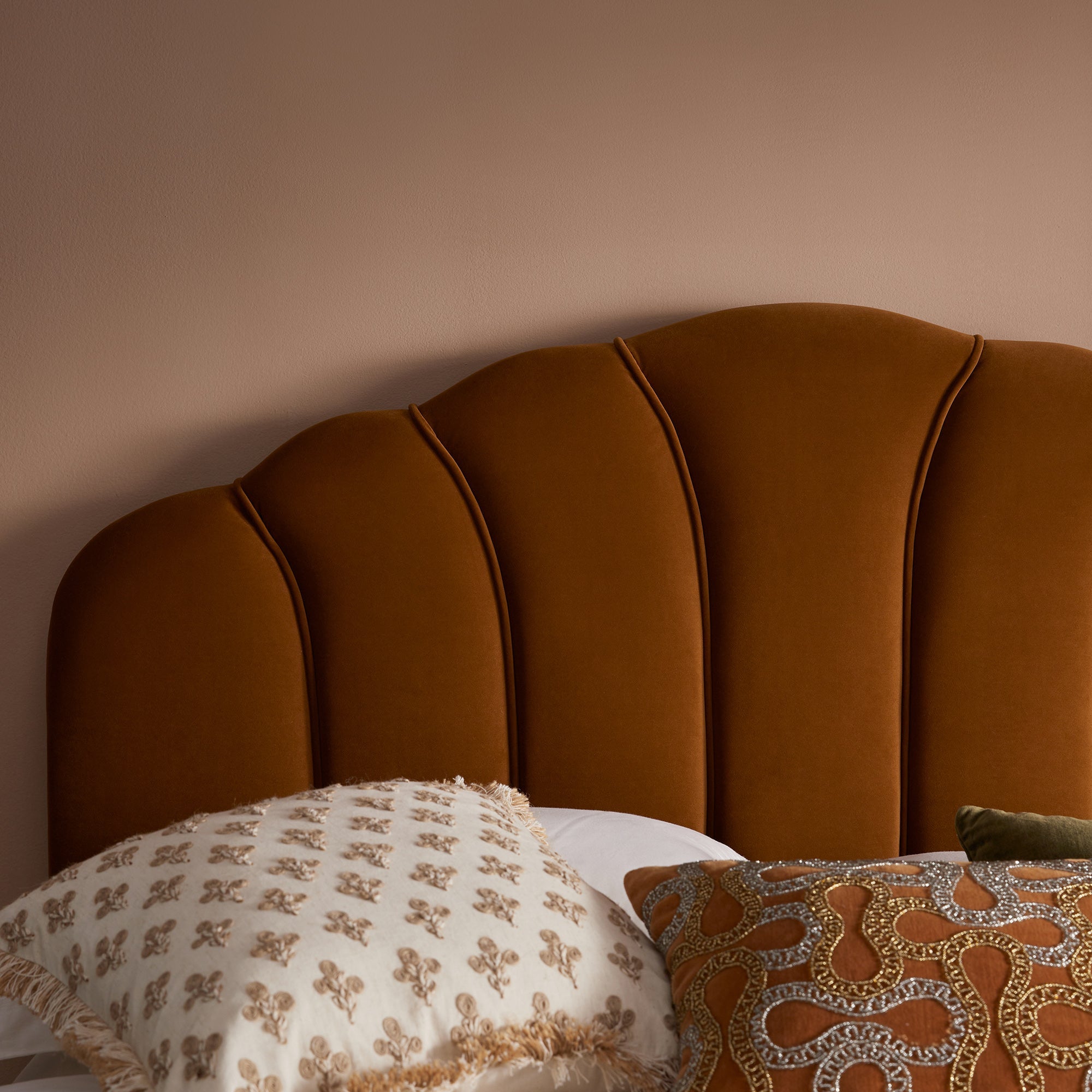 Hana Ottoman Storage Bed, Cinnamon Velvet