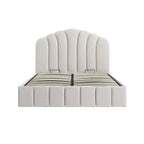 Hana Ottoman Storage Bed, Ivory Weave Fabric