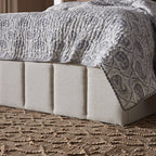 Hana Ottoman Storage Bed, Ivory Weave Fabric