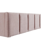 Hana Ottoman Storage Bed, Petal Pink Chenille