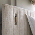 Tremezzo Oversized Ottoman Storage Bed, Beige Textured Fabric