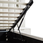 Tremezzo Oversized Ottoman Storage Bed, Beige Textured Fabric