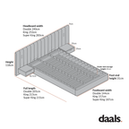 Tremezzo Oversized Ottoman Storage Bed, Beige Textured Fabric