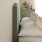 Chilworth Upholstered Ottoman Storage Bed, Water Green Chenille