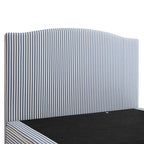 Chilworth Upholstered Ottoman Storage Bed, Blue Stripe Linen Blend
