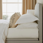 Chilworth Upholstered Ottoman Storage Bed, Blue Stripe Linen Blend