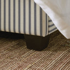 Chilworth Upholstered Ottoman Storage Bed, Blue Stripe Linen Blend